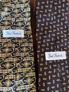 2 Paul Fredrick silk ties
